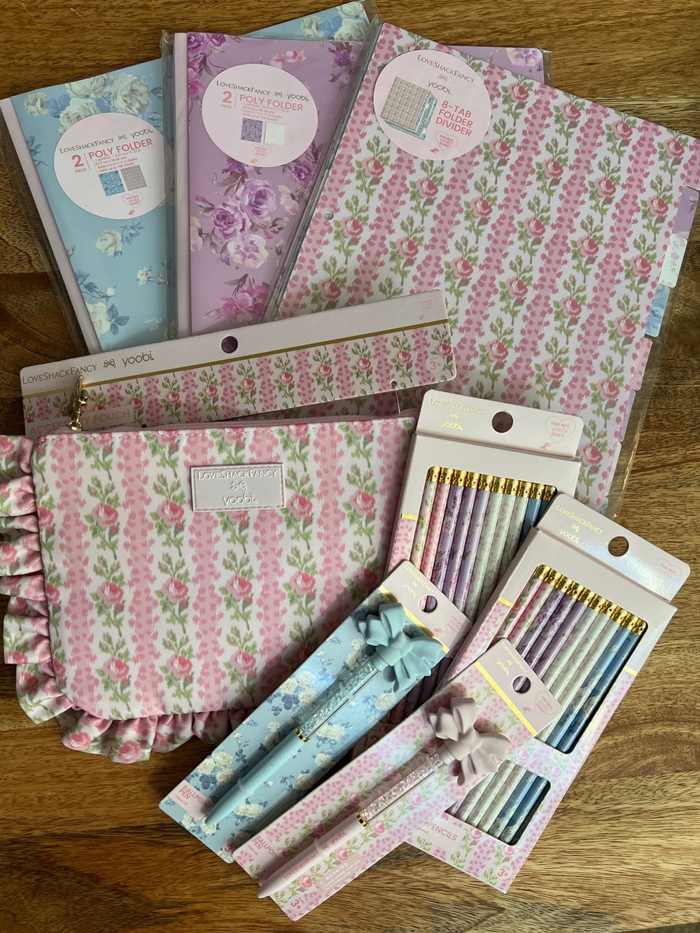 LoveShackFancy Yoobi Target Pink Stationery Set